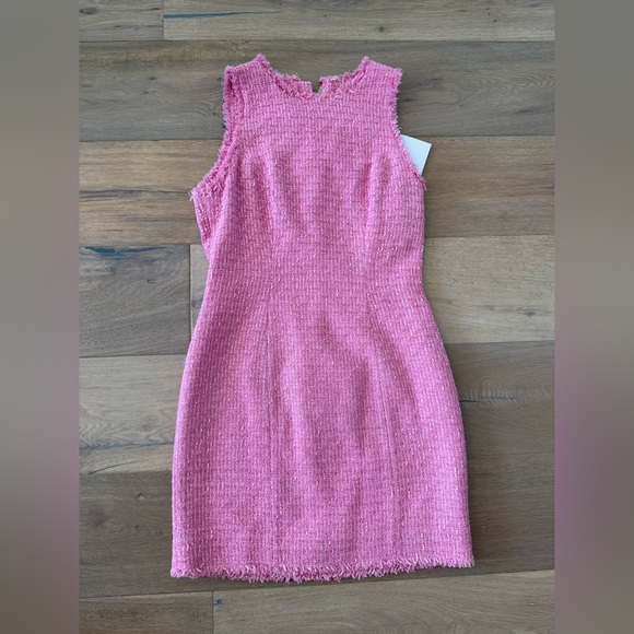 NWT Balmain Pink Sleeveless Tweed Dress - Picture 7 of 9
